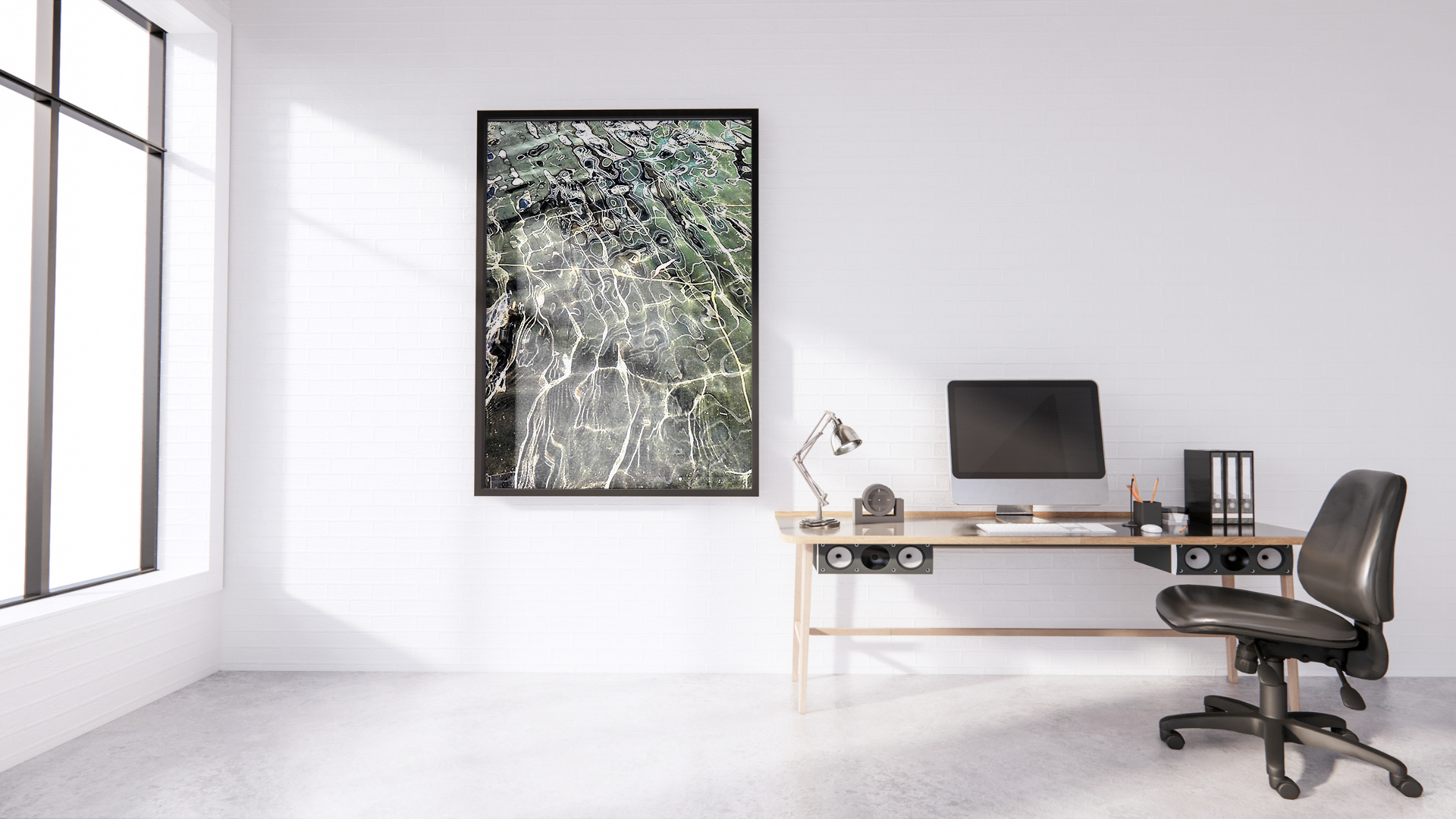 Ocean Pearl original abstract contextualised office art modern decor photo print by Blair Montague Drake